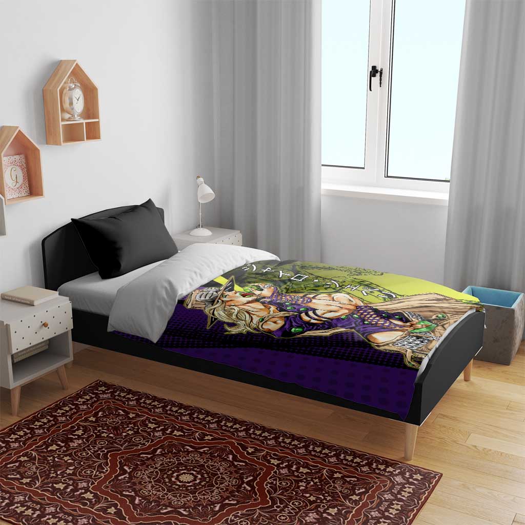 Gyro Zeppeli JoJo’s Bizarre Adventure Bedding Set with Spin Pose and Vibrant - The Mazicc