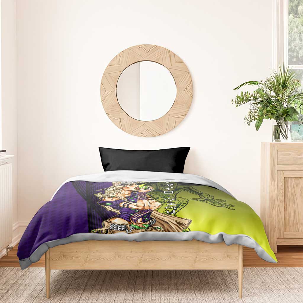 Gyro Zeppeli JoJo’s Bizarre Adventure Bedding Set with Spin Pose and Vibrant - The Mazicc