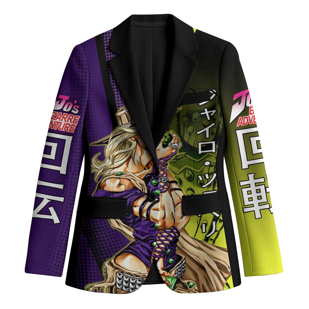 Gyro Zeppeli JoJo’s Bizarre Adventure Blazer with Spin Pose and Vibrant - The Mazicc