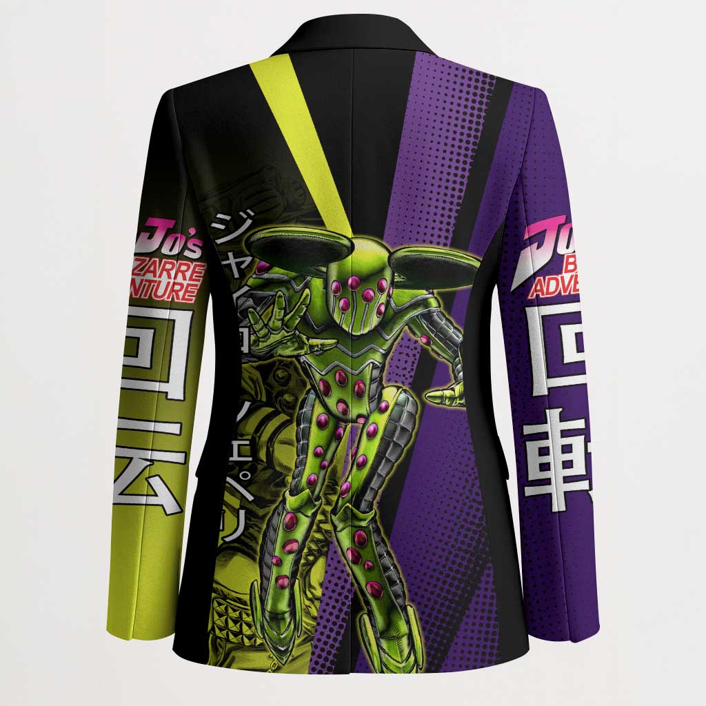 Gyro Zeppeli JoJo’s Bizarre Adventure Blazer with Spin Pose and Vibrant - The Mazicc