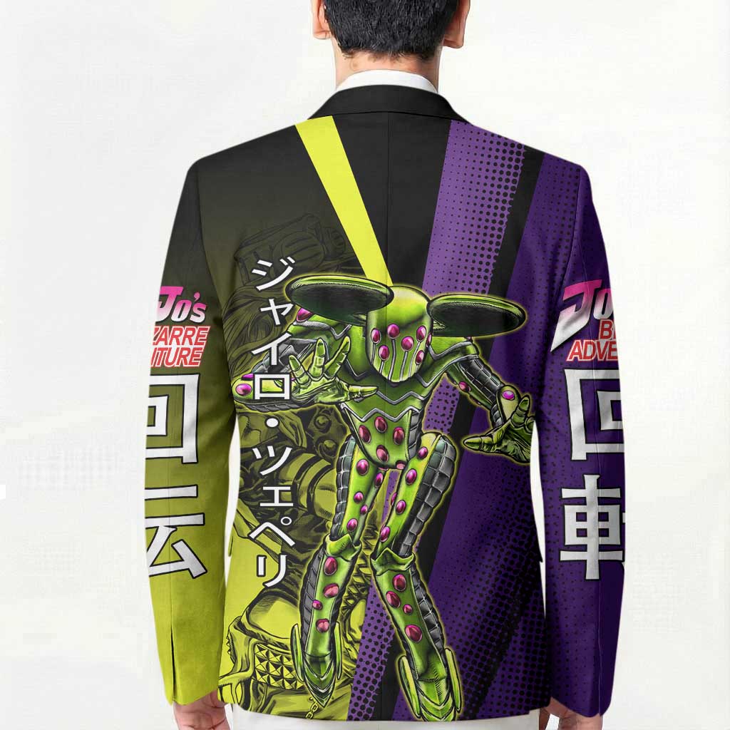 Gyro Zeppeli JoJo’s Bizarre Adventure Blazer with Spin Pose and Vibrant - The Mazicc