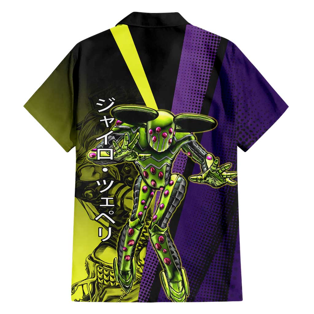 Gyro Zeppeli JoJo’s Bizarre Adventure Family Matching Mermaid Dress and Hawaiian Shirt with Spin Pose and Vibrant