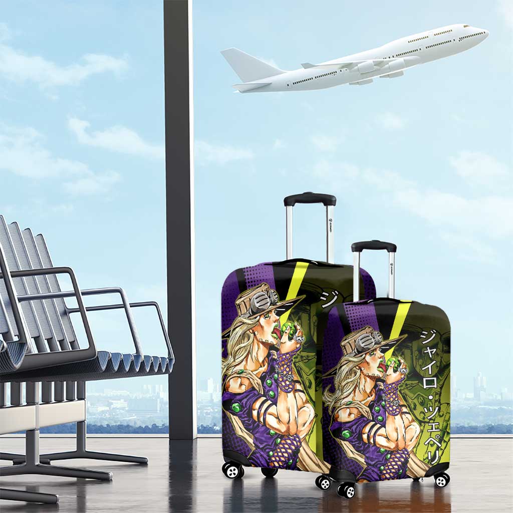 Gyro Zeppeli JoJo’s Bizarre Adventure Luggage Cover with Spin Pose and Vibrant - The Mazicc