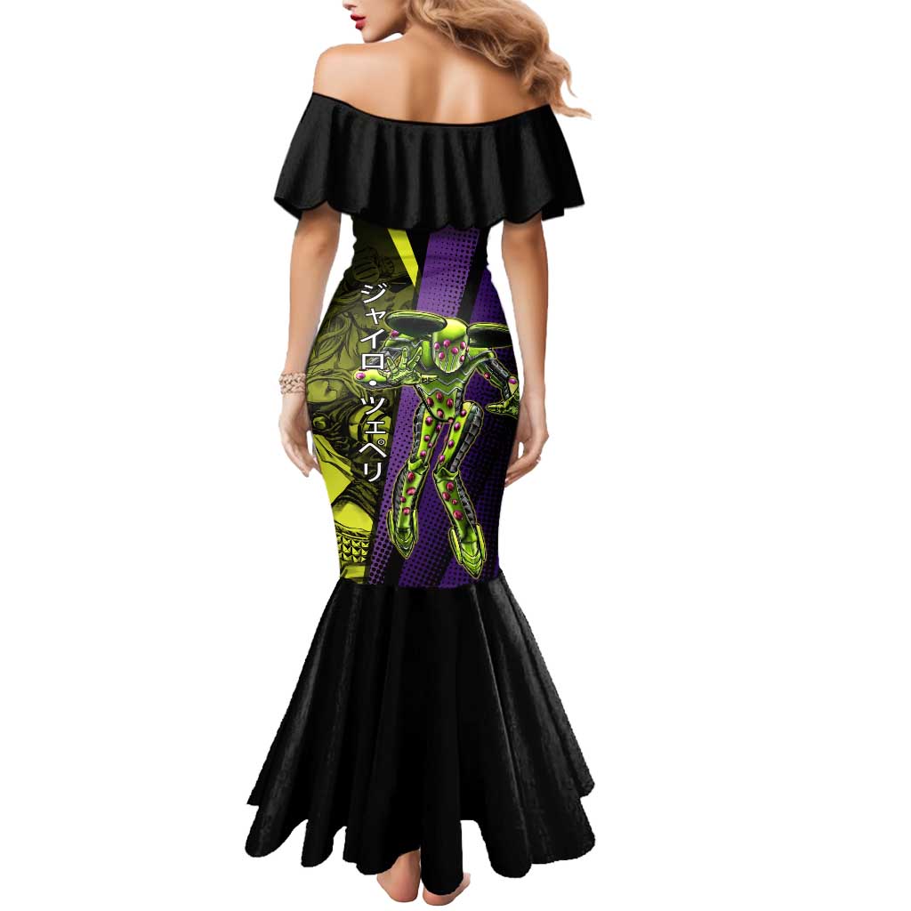 Gyro Zeppeli JoJo’s Bizarre Adventure Mermaid Dress with Spin Pose and Vibrant - The Mazicc
