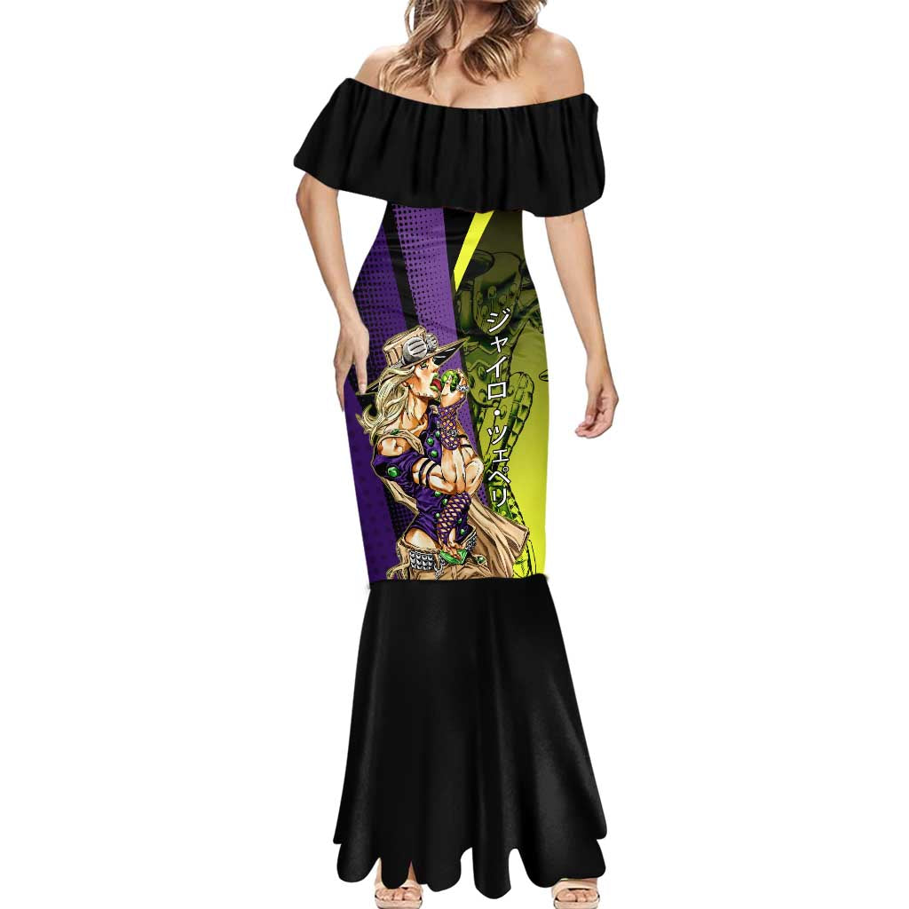 Gyro Zeppeli JoJo’s Bizarre Adventure Mermaid Dress with Spin Pose and Vibrant - The Mazicc