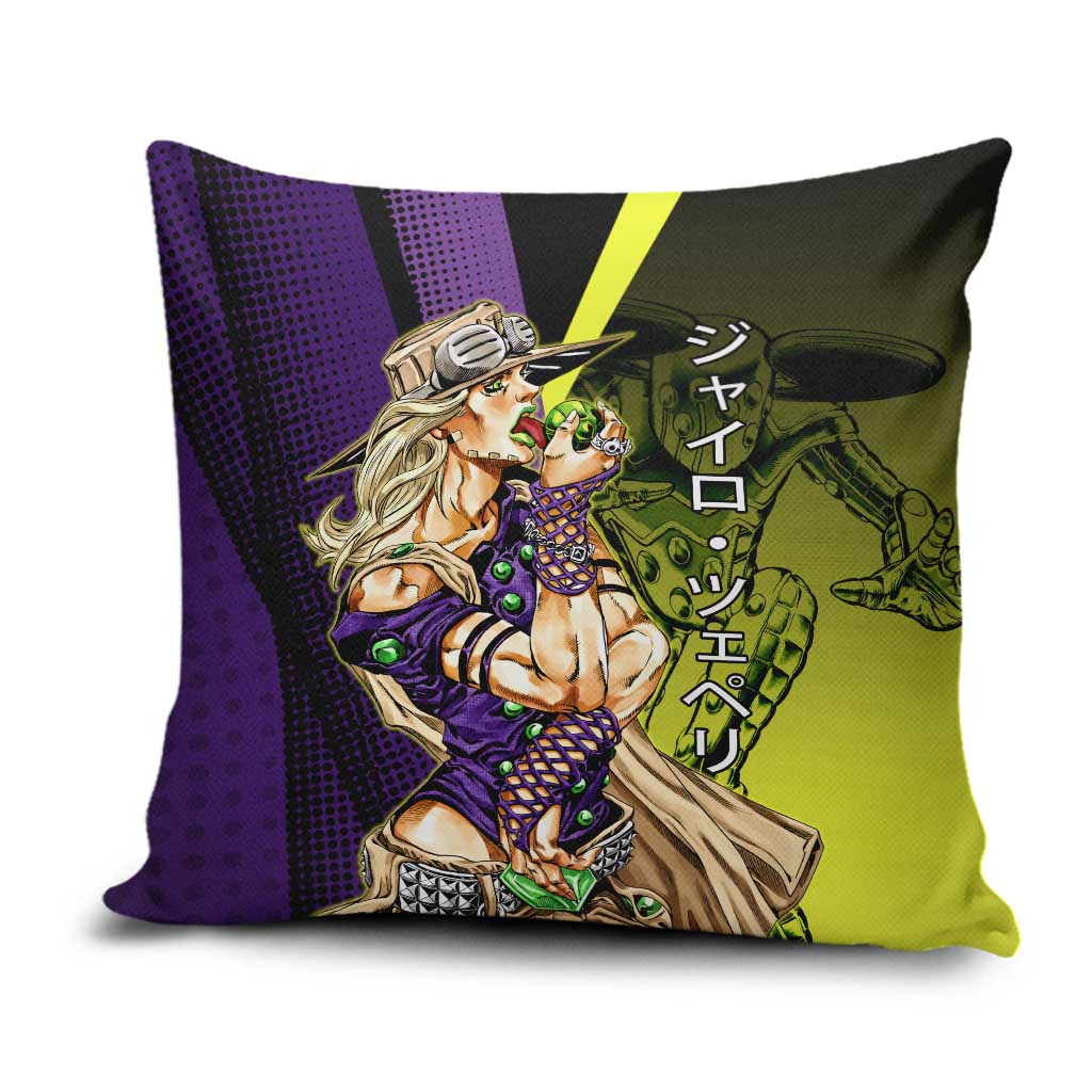 Gyro Zeppeli JoJo’s Bizarre Adventure Pillow Cover with Spin Pose and Vibrant - The Mazicc