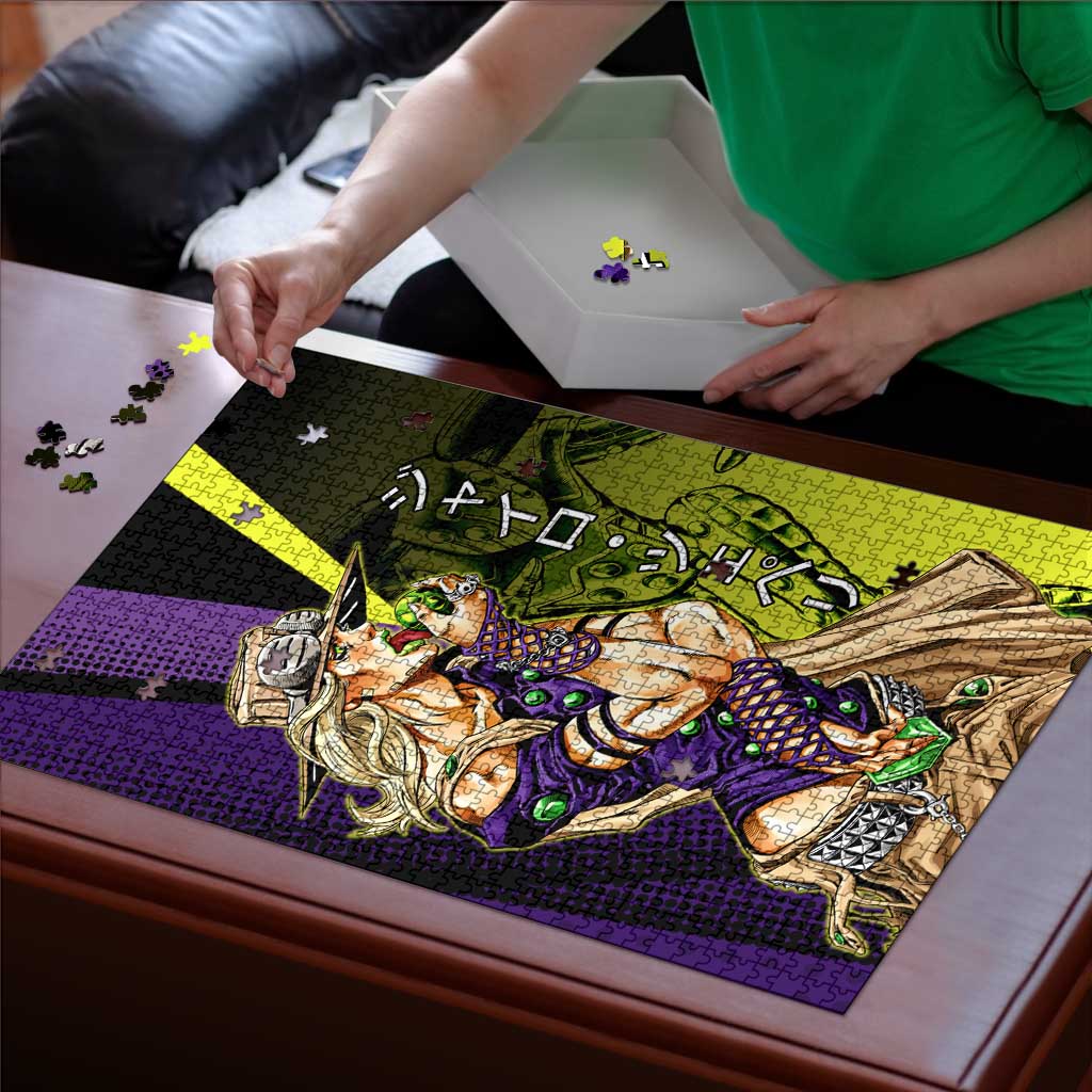 Gyro Zeppeli JoJo’s Bizarre Adventure Puzzle with Spin Pose and Vibrant - The Mazicc
