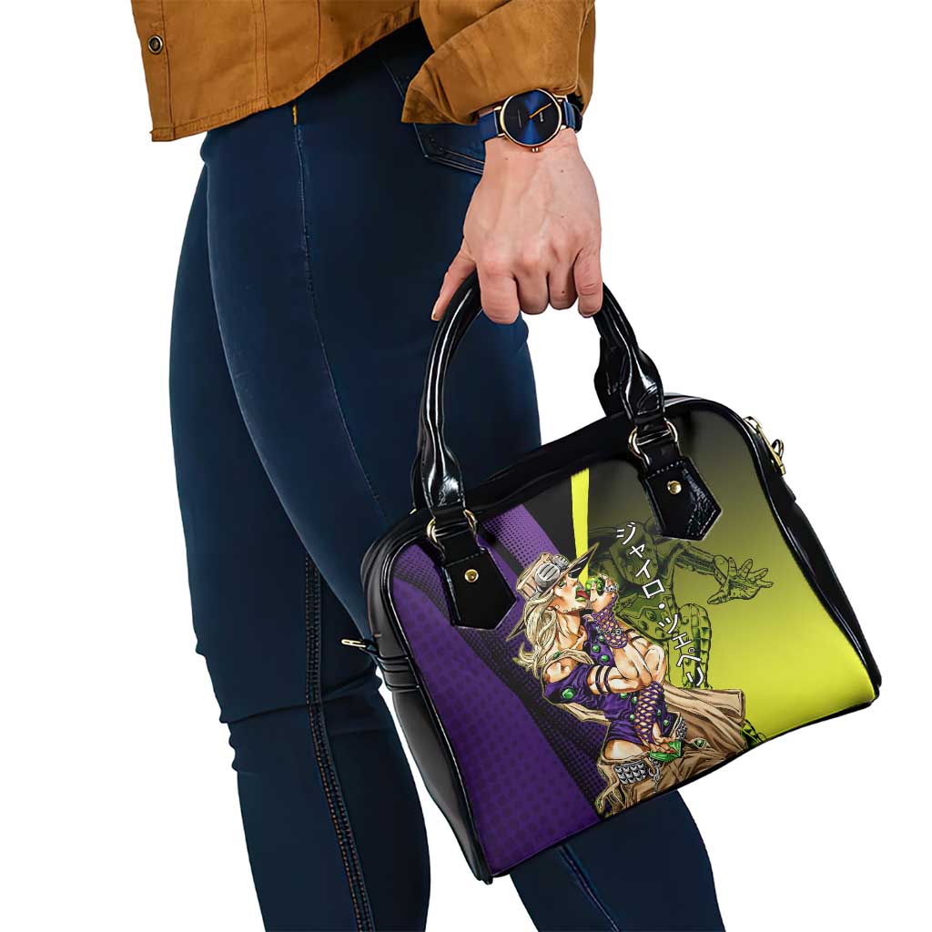 Gyro Zeppeli JoJo’s Bizarre Adventure Shoulder Handbag with Spin Pose and Vibrant - The Mazicc