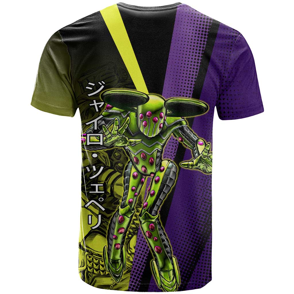 Gyro Zeppeli JoJo’s Bizarre Adventure T Shirt with Spin Pose and Vibrant - The Mazicc