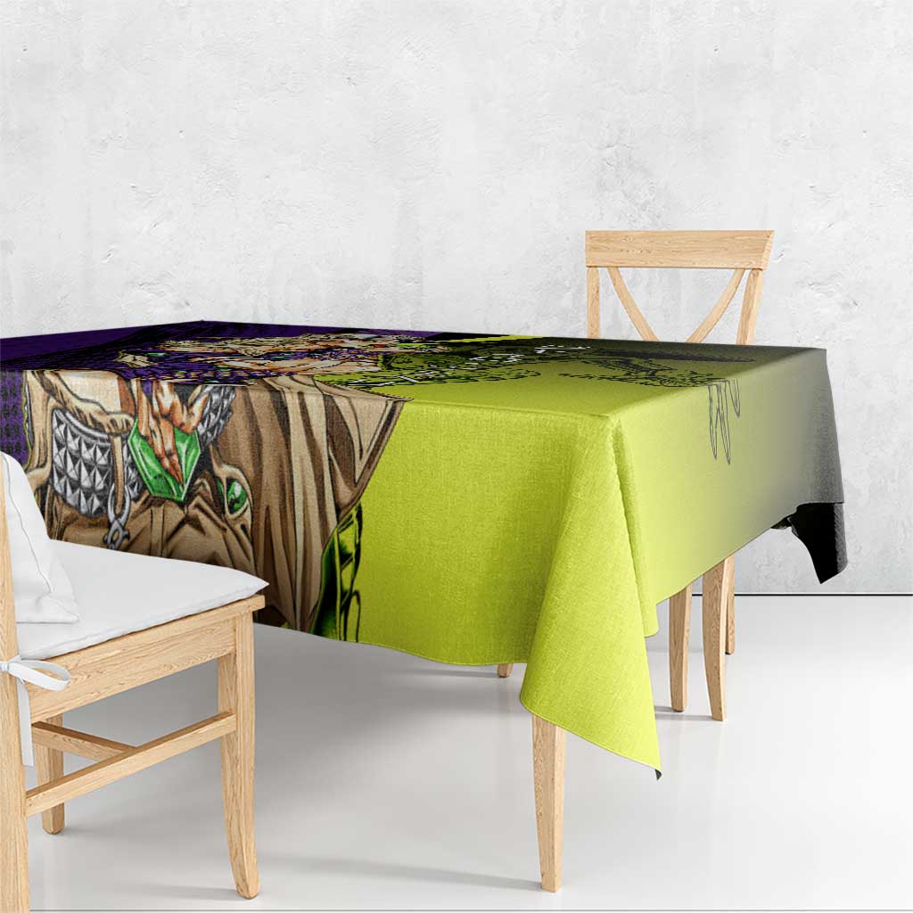 Gyro Zeppeli JoJo’s Bizarre Adventure Tablecloth with Spin Pose and Vibrant - The Mazicc