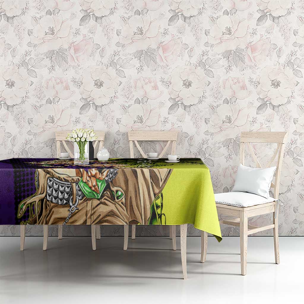 Gyro Zeppeli JoJo’s Bizarre Adventure Tablecloth with Spin Pose and Vibrant - The Mazicc