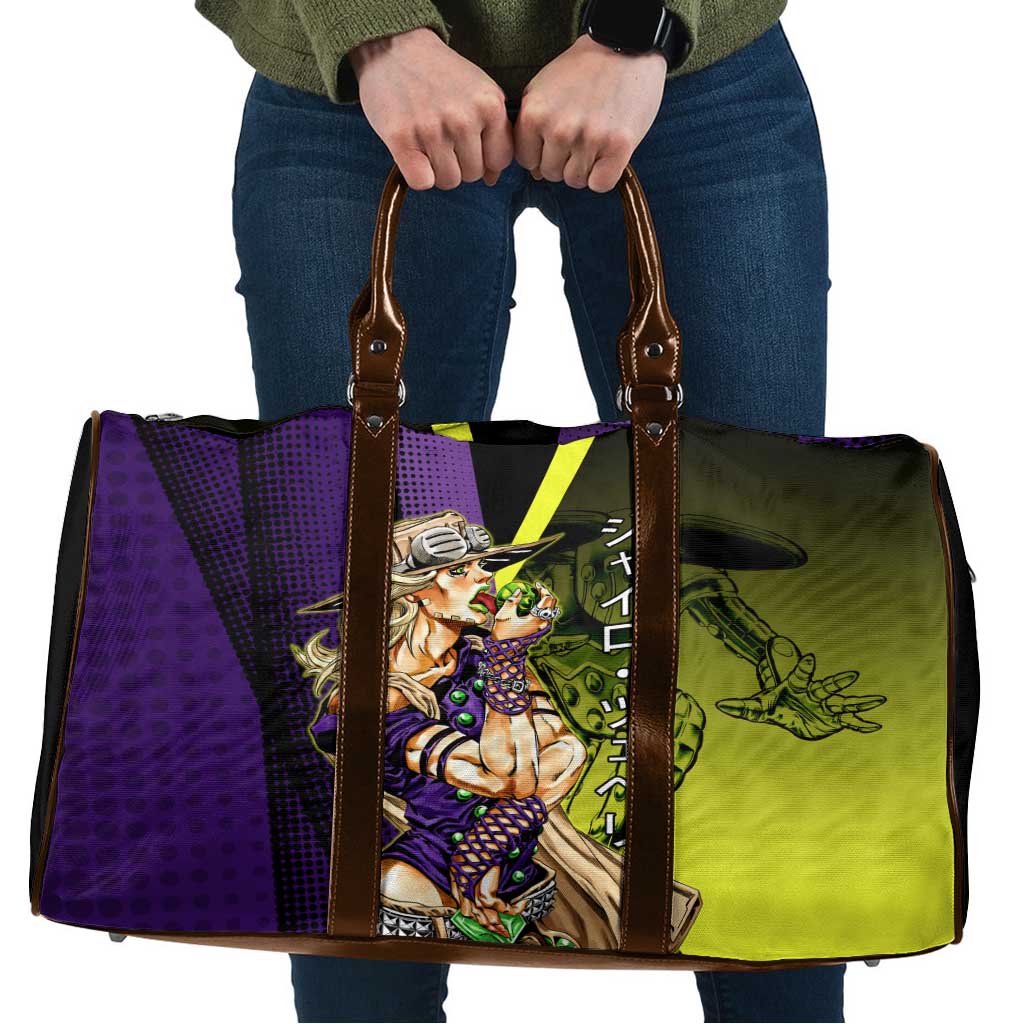 Gyro Zeppeli JoJo’s Bizarre Adventure Travel Bag with Spin Pose and Vibrant - The Mazicc