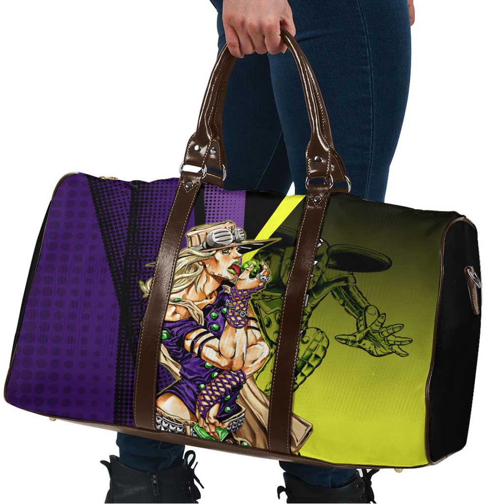 Gyro Zeppeli JoJo’s Bizarre Adventure Travel Bag with Spin Pose and Vibrant - The Mazicc
