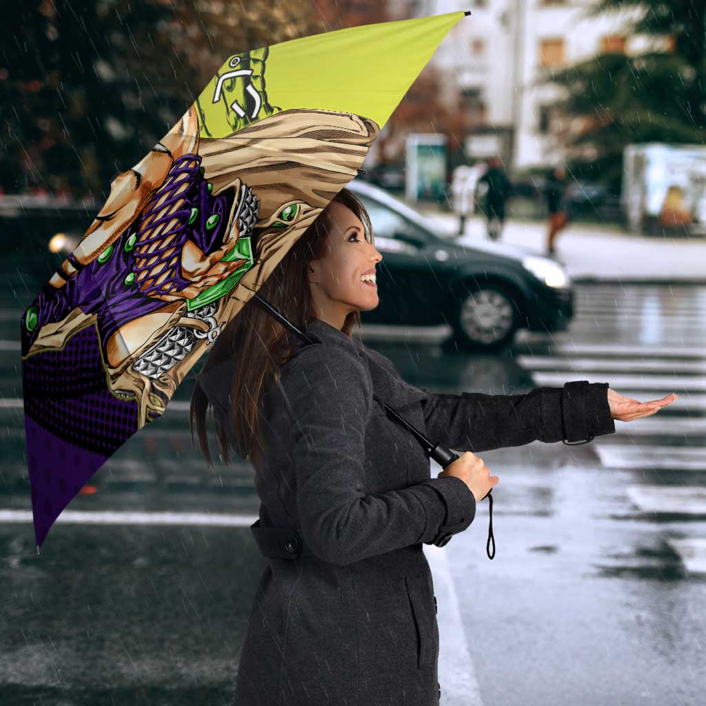 Gyro Zeppeli JoJo’s Bizarre Adventure Umbrella with Spin Pose and Vibrant - The Mazicc