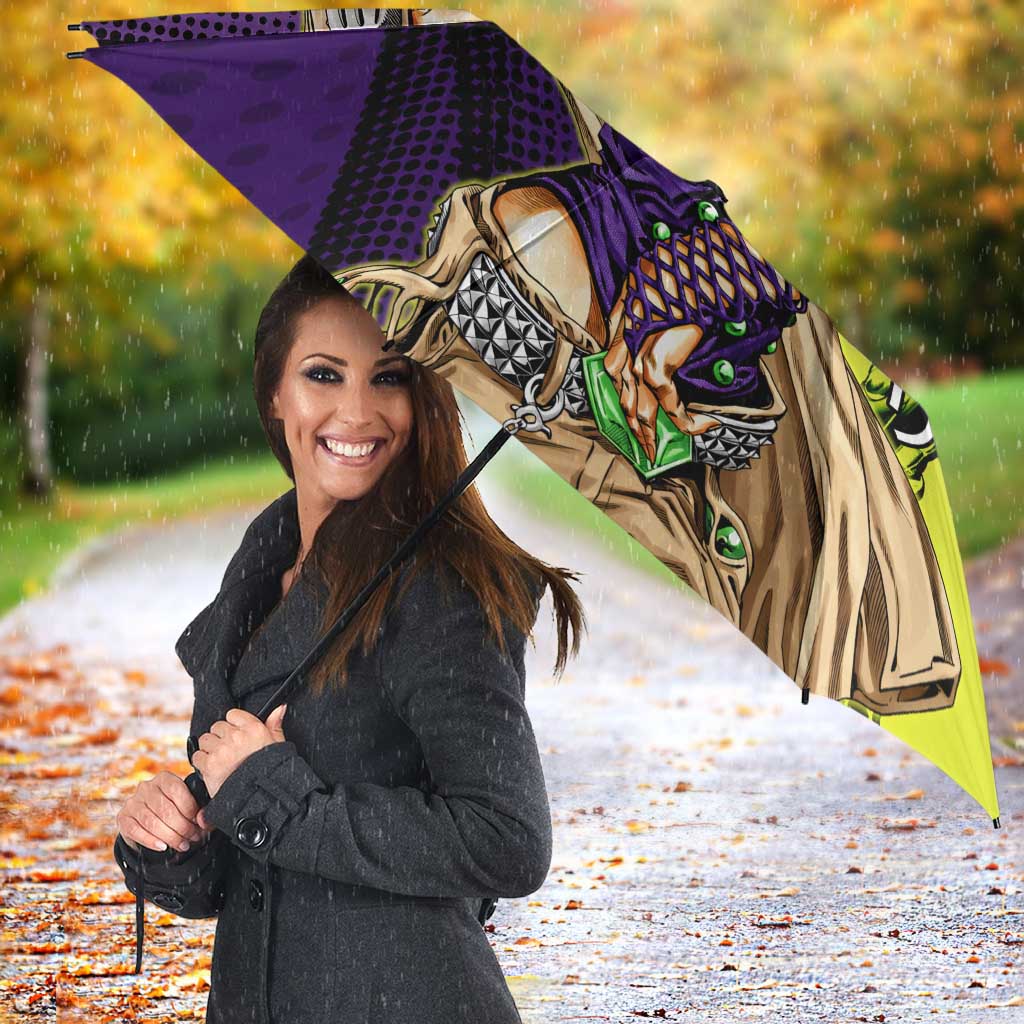 Gyro Zeppeli JoJo’s Bizarre Adventure Umbrella with Spin Pose and Vibrant - The Mazicc