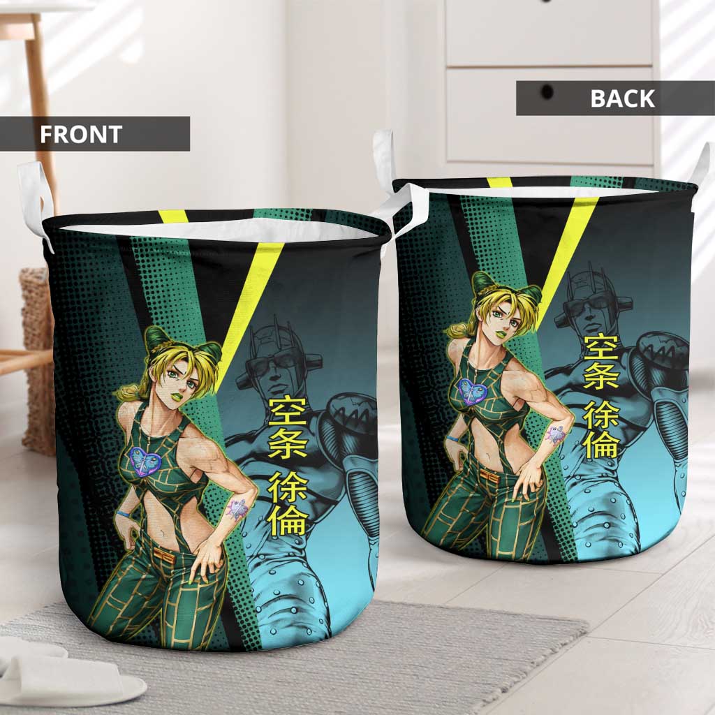 Jolyne Cujoh JoJo’s Bizarre Adventure Laundry Basket with Stone Free Stand - The Mazicc