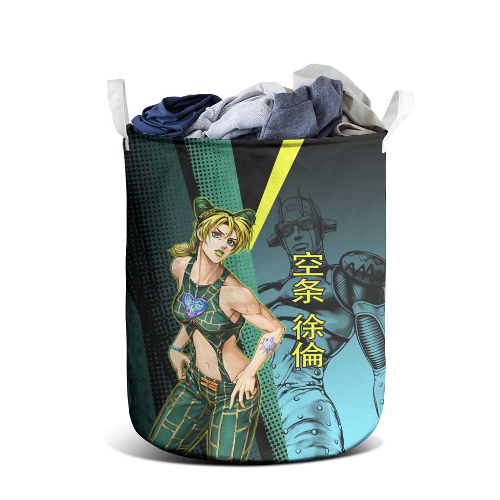 Jolyne Cujoh JoJo’s Bizarre Adventure Laundry Basket with Stone Free Stand - The Mazicc