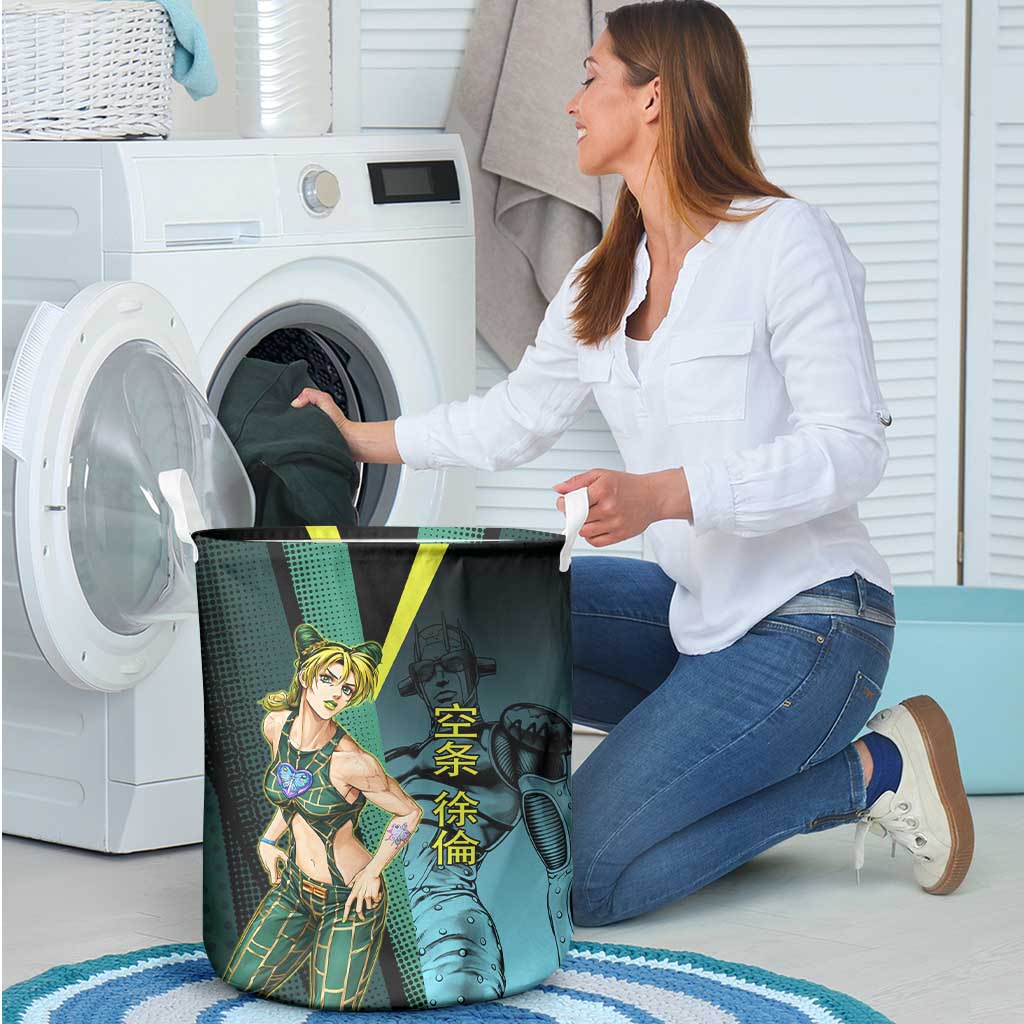 Jolyne Cujoh JoJo’s Bizarre Adventure Laundry Basket with Stone Free Stand - The Mazicc