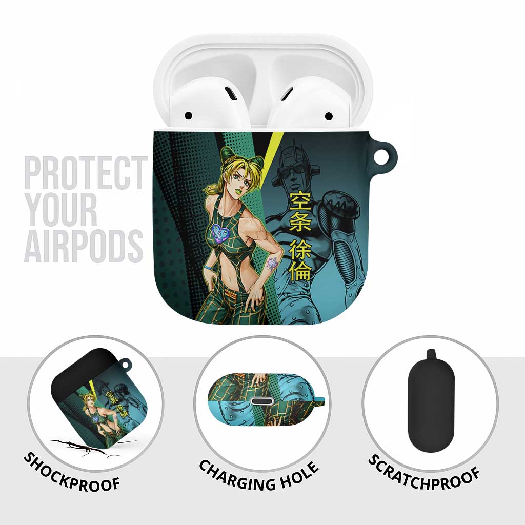 Jolyne Cujoh JoJo’s Bizarre Adventure AirPods Case with Stone Free Stand - The Mazicc