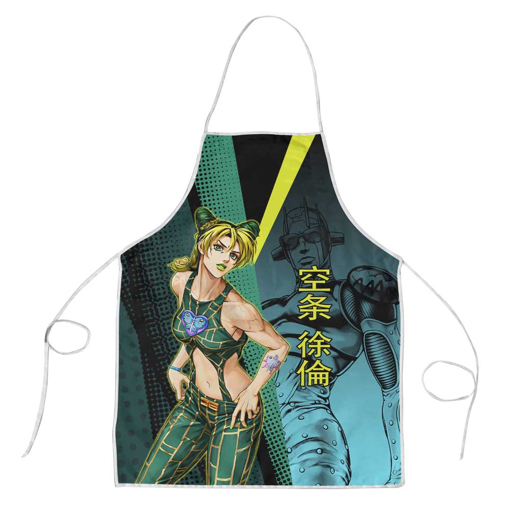 Jolyne Cujoh JoJo’s Bizarre Adventure Apron with Stone Free Stand - The Mazicc
