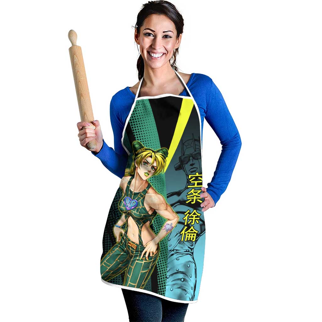 Jolyne Cujoh JoJo’s Bizarre Adventure Apron with Stone Free Stand - The Mazicc