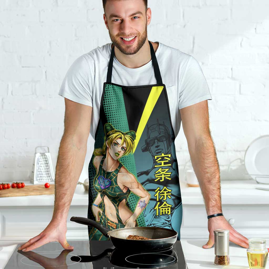 Jolyne Cujoh JoJo’s Bizarre Adventure Apron with Stone Free Stand - The Mazicc