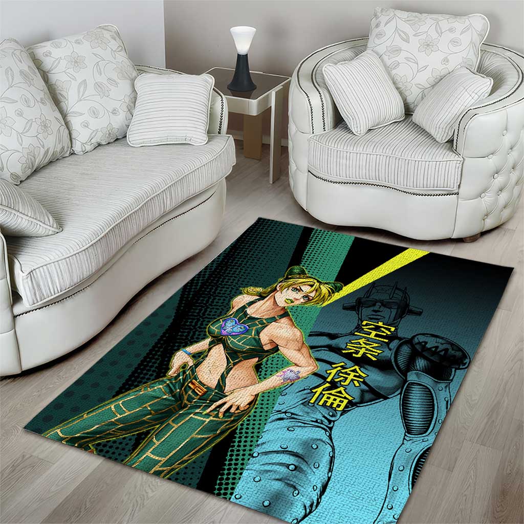 Jolyne Cujoh JoJo’s Bizarre Adventure Area Rug with Stone Free Stand - The Mazicc