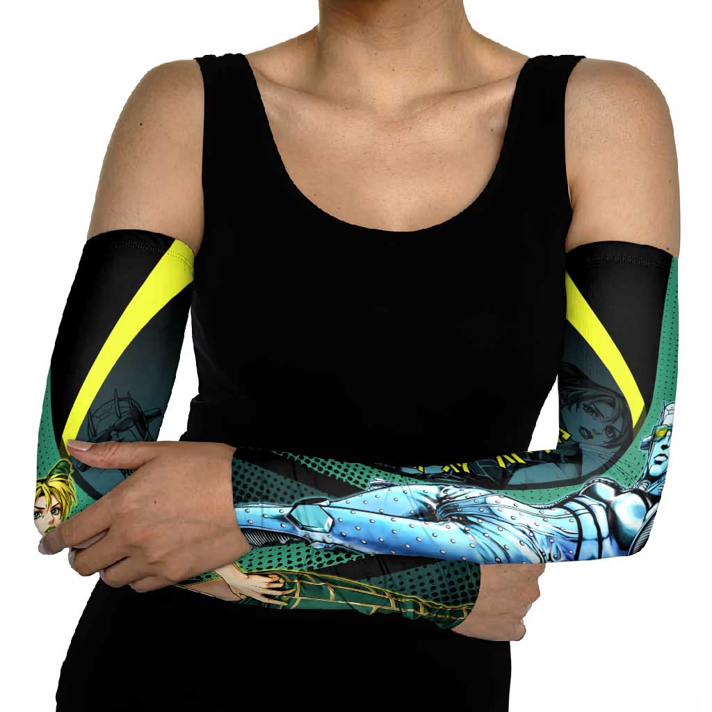 Jolyne Cujoh JoJo’s Bizarre Adventure Arm Sleeves with Stone Free Stand - The Mazicc