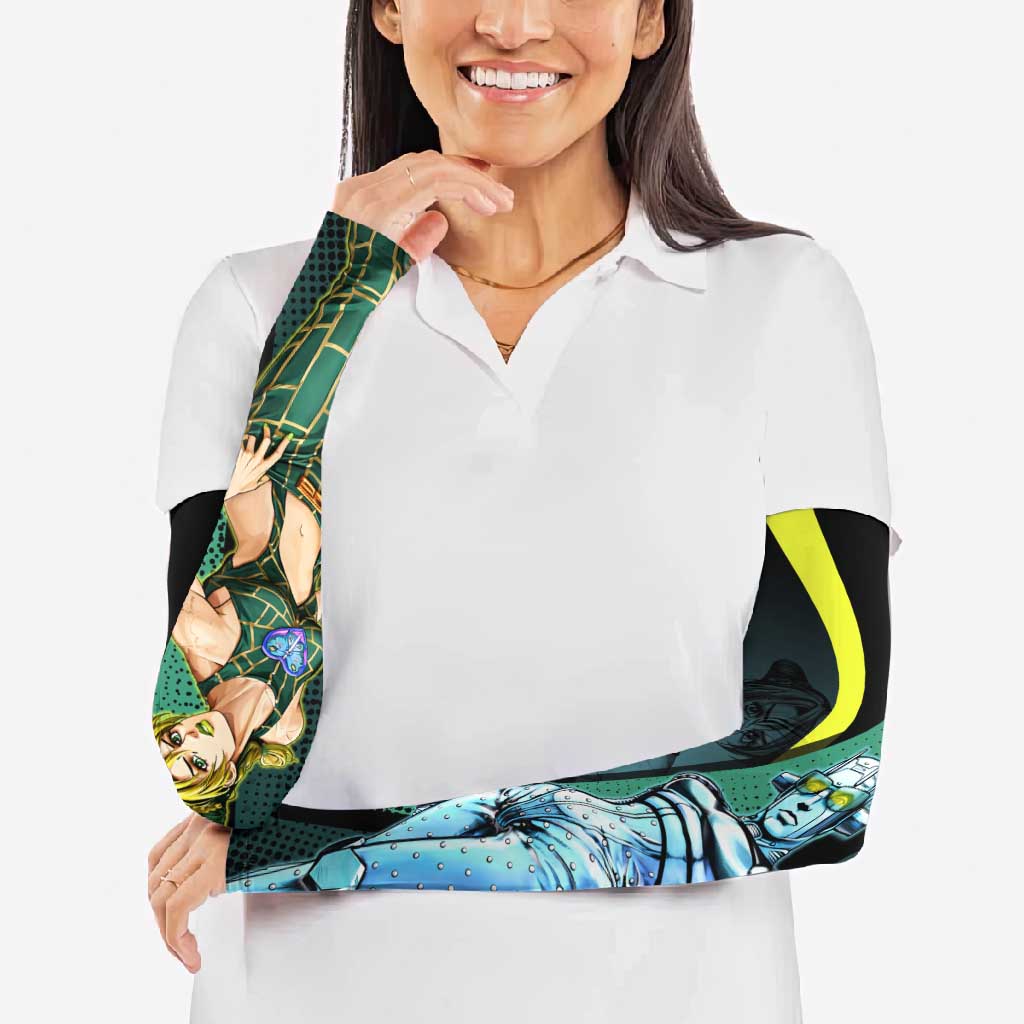 Jolyne Cujoh JoJo’s Bizarre Adventure Arm Sleeves with Stone Free Stand - The Mazicc