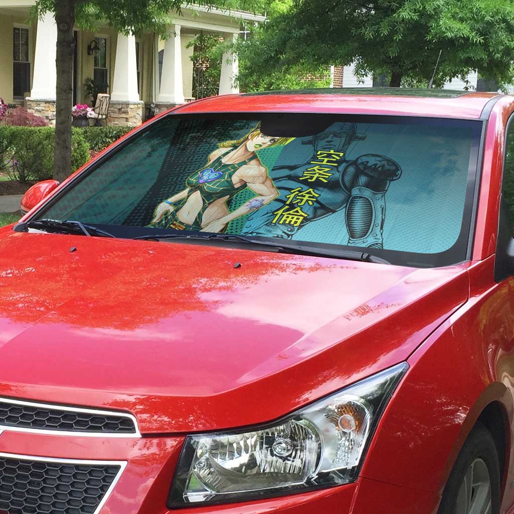 Jolyne Cujoh JoJo’s Bizarre Adventure Auto Sun Shade with Stone Free Stand - The Mazicc