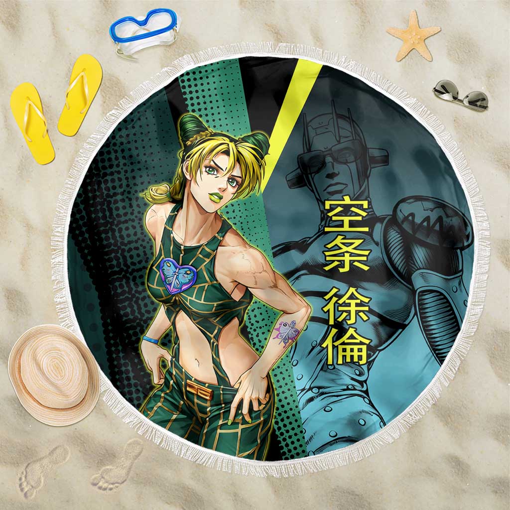 Jolyne Cujoh JoJo’s Bizarre Adventure Beach Blanket with Stone Free Stand - The Mazicc