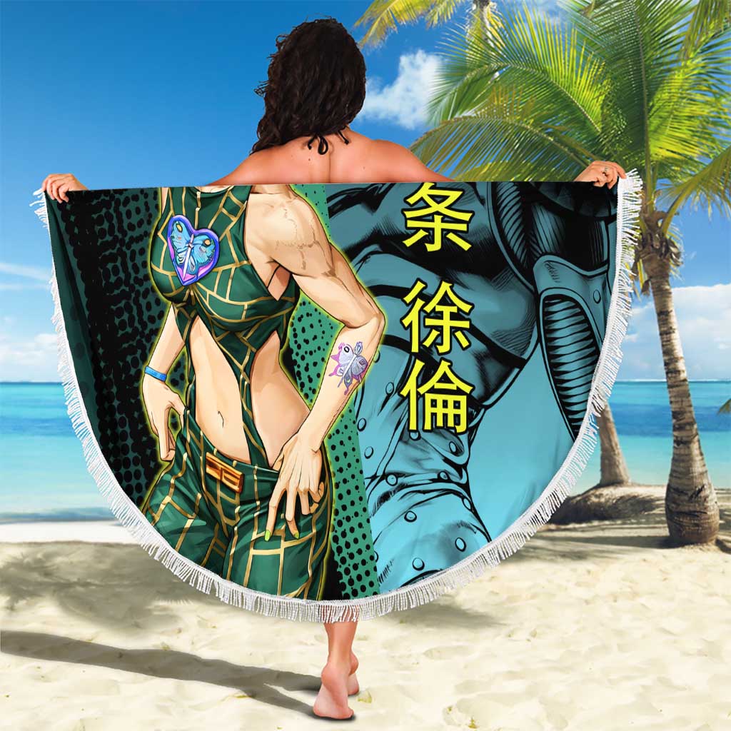 Jolyne Cujoh JoJo’s Bizarre Adventure Beach Blanket with Stone Free Stand - The Mazicc