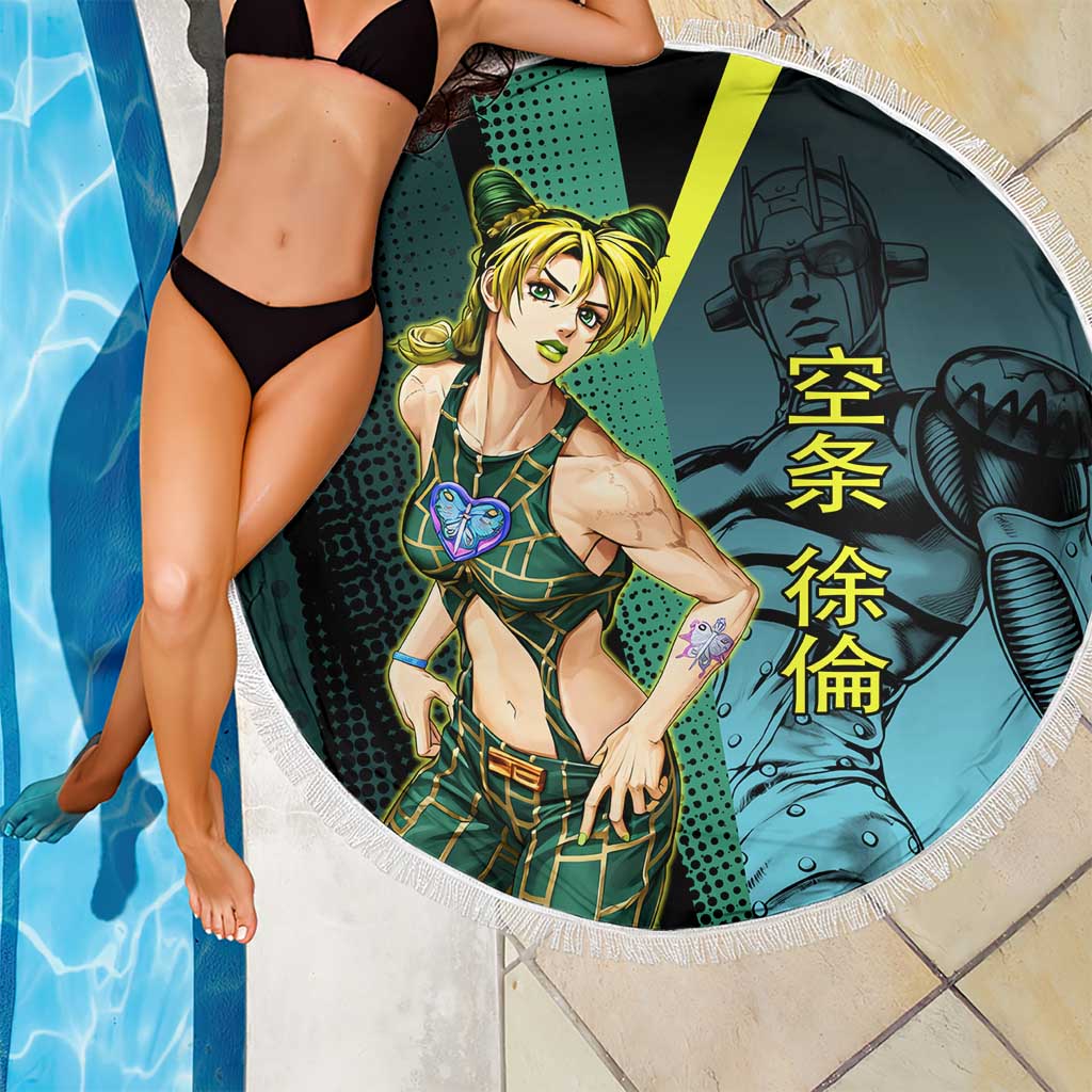 Jolyne Cujoh JoJo’s Bizarre Adventure Beach Blanket with Stone Free Stand - The Mazicc