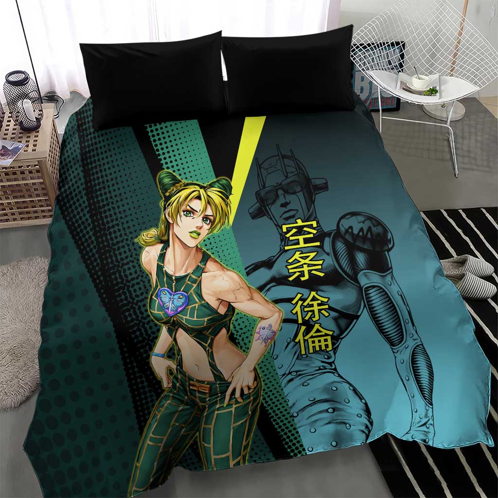 Jolyne Cujoh JoJo’s Bizarre Adventure Bedding Set with Stone Free Stand - The Mazicc