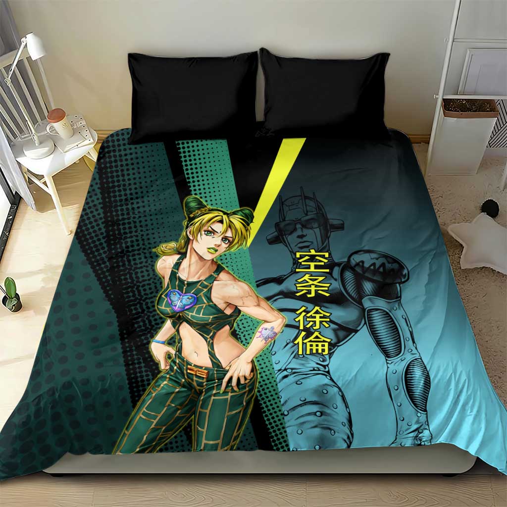 Jolyne Cujoh JoJo’s Bizarre Adventure Bedding Set with Stone Free Stand - The Mazicc