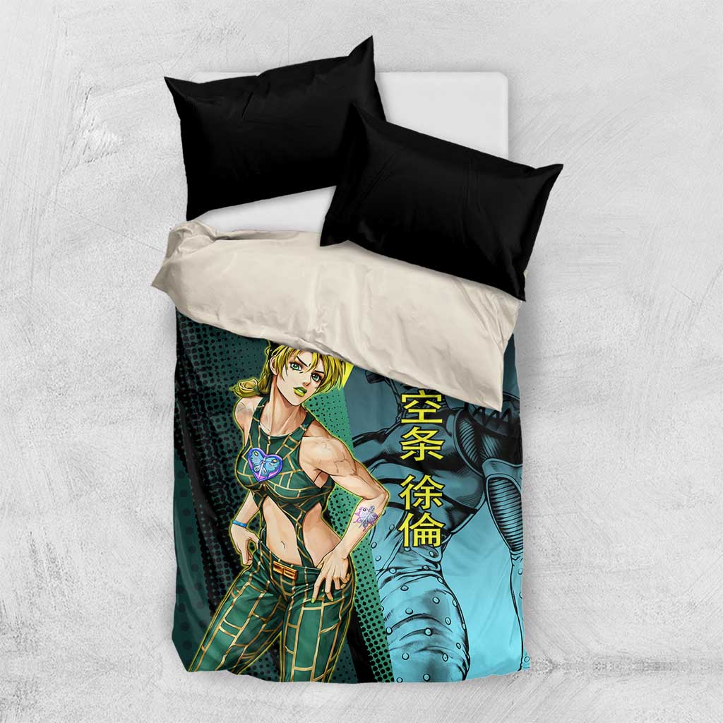 Jolyne Cujoh JoJo’s Bizarre Adventure Bedding Set with Stone Free Stand - The Mazicc