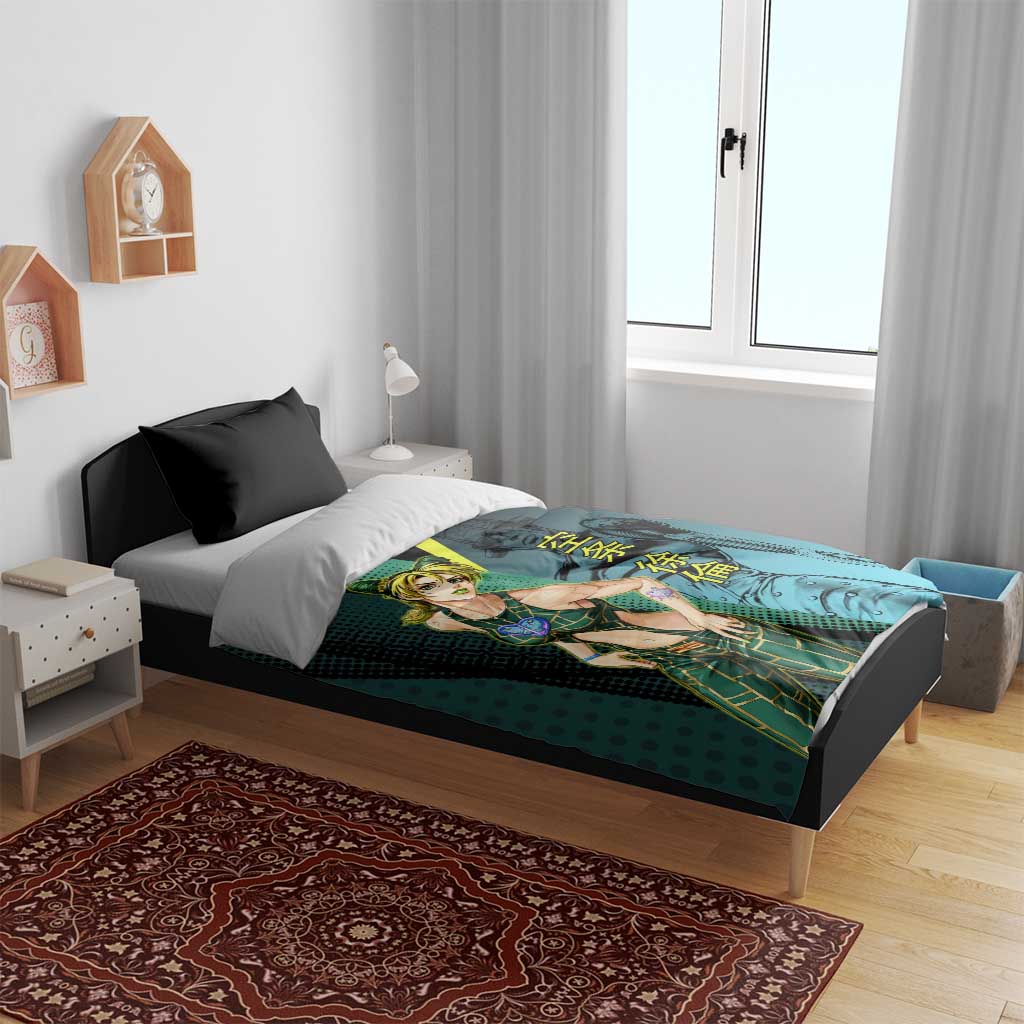 Jolyne Cujoh JoJo’s Bizarre Adventure Bedding Set with Stone Free Stand - The Mazicc