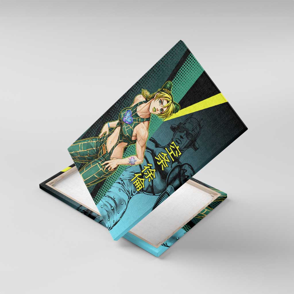 Jolyne Cujoh JoJo’s Bizarre Adventure Canvas Wall Art with Stone Free Stand - The Mazicc