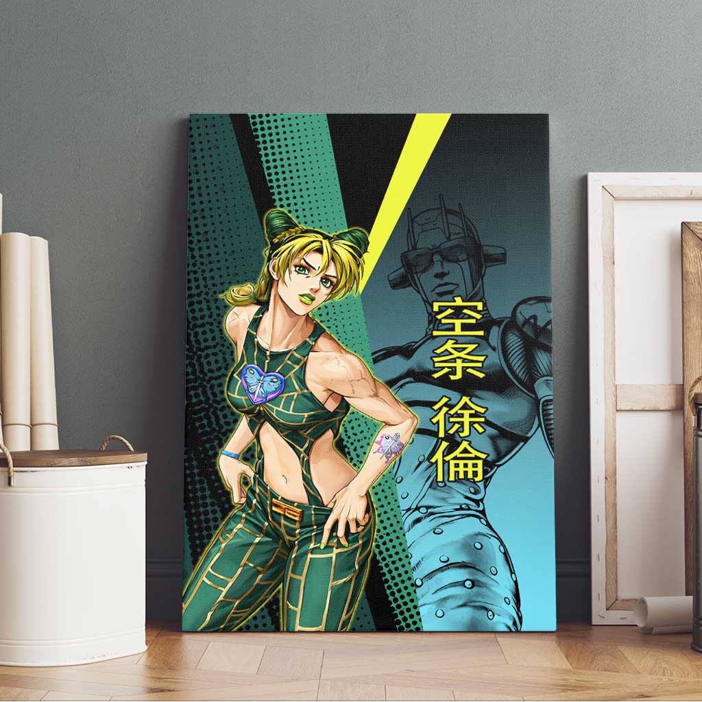 Jolyne Cujoh JoJo’s Bizarre Adventure Canvas Wall Art with Stone Free Stand - The Mazicc