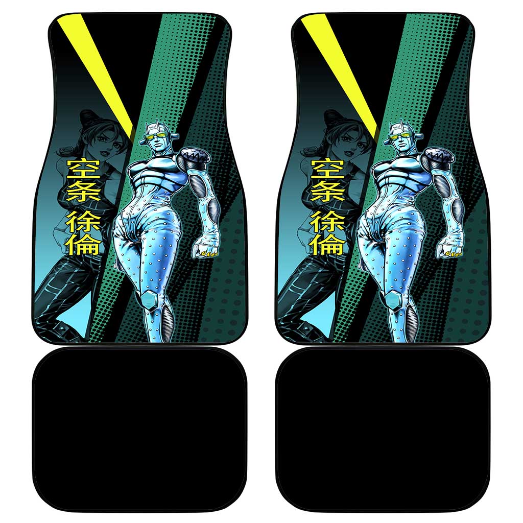 Jolyne Cujoh JoJo’s Bizarre Adventure Car Mats with Stone Free Stand - The Mazicc