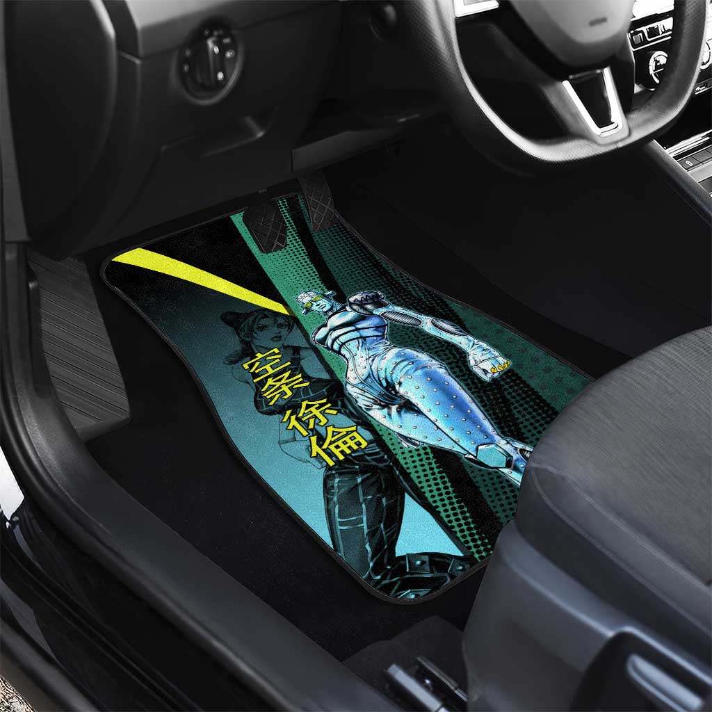 Jolyne Cujoh JoJo’s Bizarre Adventure Car Mats with Stone Free Stand - The Mazicc
