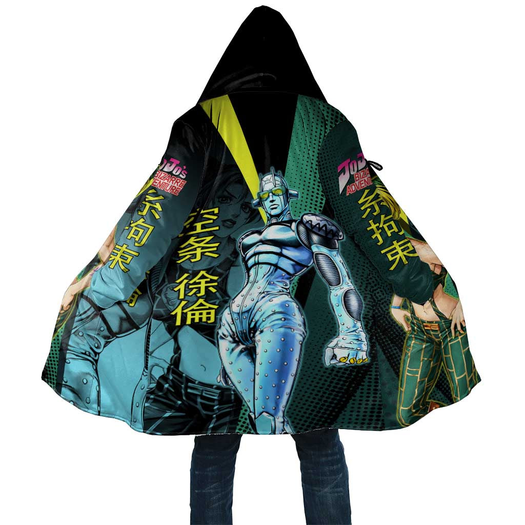 Jolyne Cujoh JoJo’s Bizarre Adventure Cloak with Stone Free Stand - The Mazicc