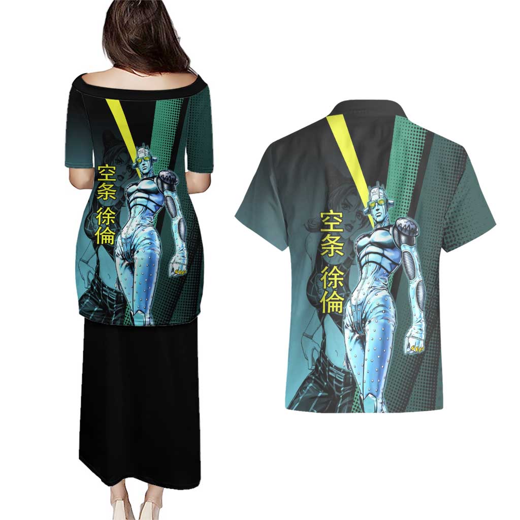 Jolyne Cujoh JoJo’s Bizarre Adventure Couples Matching Puletasi and Hawaiian Shirt with Stone Free Stand - The Mazicc