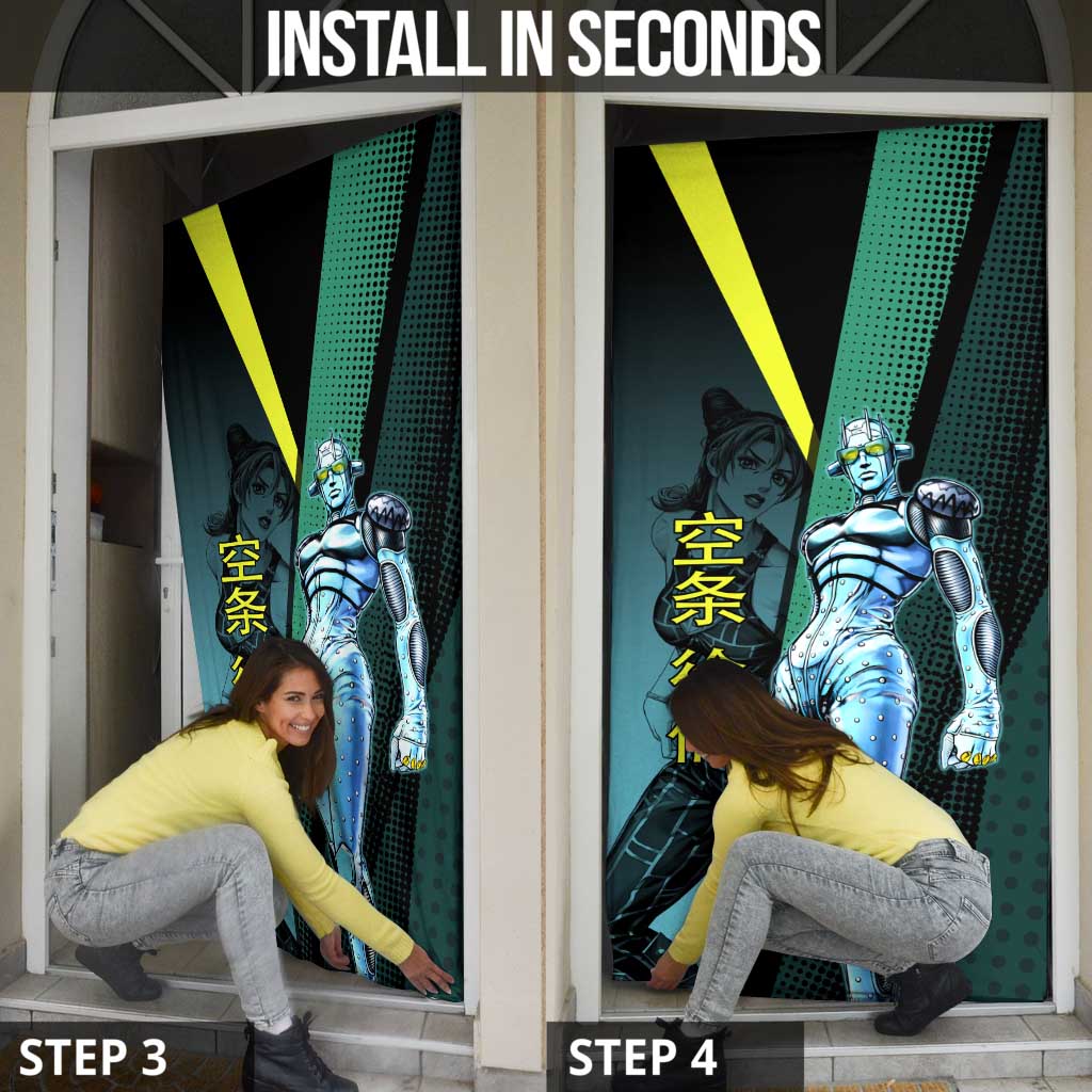Jolyne Cujoh JoJo’s Bizarre Adventure Door Cover with Stone Free Stand - The Mazicc