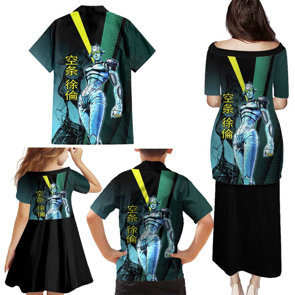 Jolyne Cujoh JoJo’s Bizarre Adventure Family Matching Puletasi and Hawaiian Shirt with Stone Free Stand