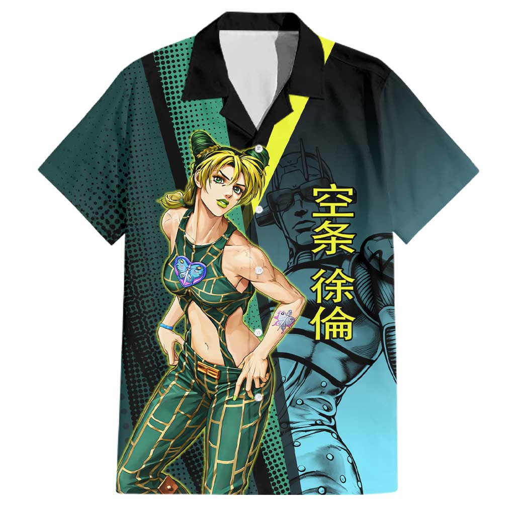 Jolyne Cujoh JoJo’s Bizarre Adventure Family Matching Tank Maxi Dress and Hawaiian Shirt with Stone Free Stand