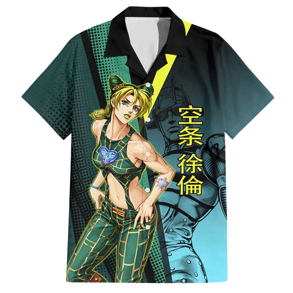 Jolyne Cujoh JoJo’s Bizarre Adventure Hawaiian Shirt with Stone Free Stand - The Mazicc