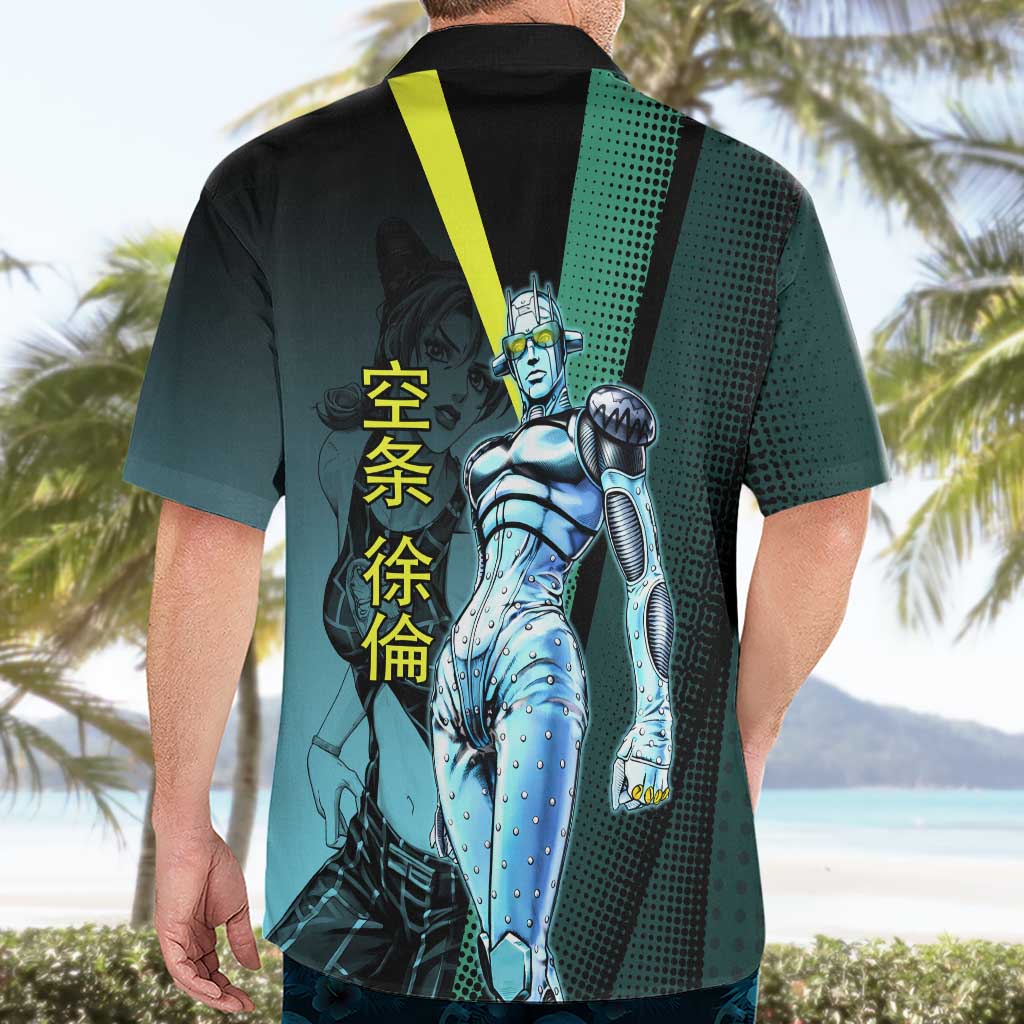 Jolyne Cujoh JoJo’s Bizarre Adventure Hawaiian Shirt with Stone Free Stand - The Mazicc