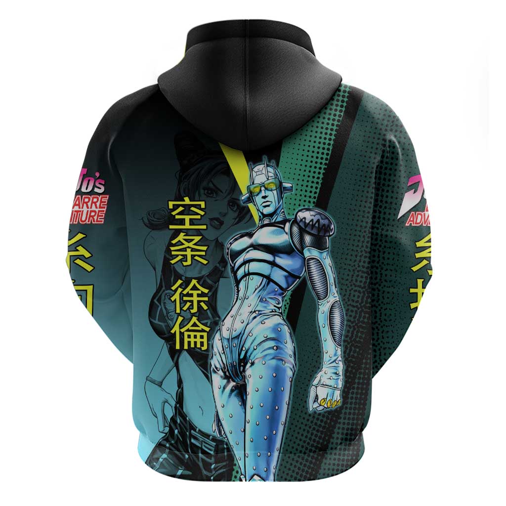 Jolyne Cujoh JoJo’s Bizarre Adventure Hoodie with Stone Free Stand - The Mazicc