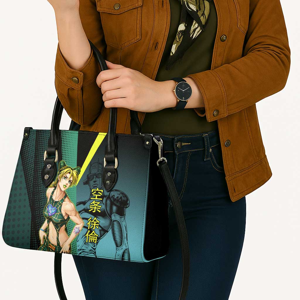 Jolyne Cujoh JoJo’s Bizarre Adventure Leather Bag with Stone Free Stand - The Mazicc